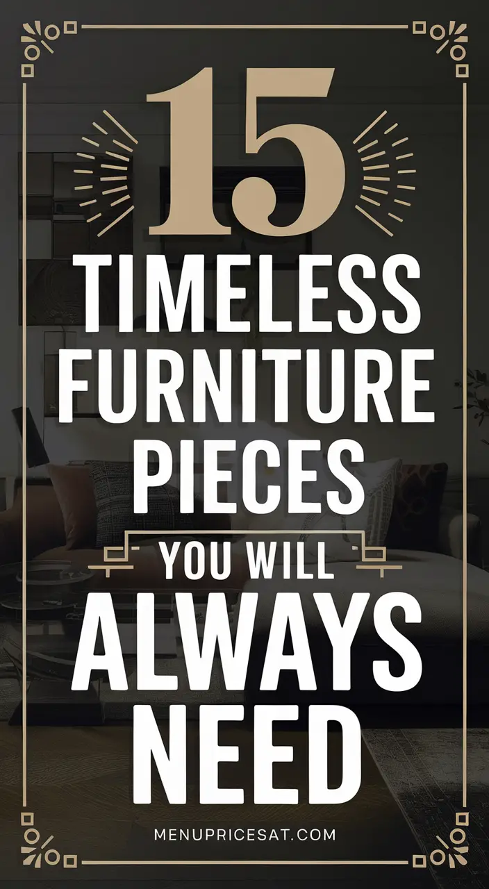 15 Timeless Furniture Pieces That Will Never Go Out of Style