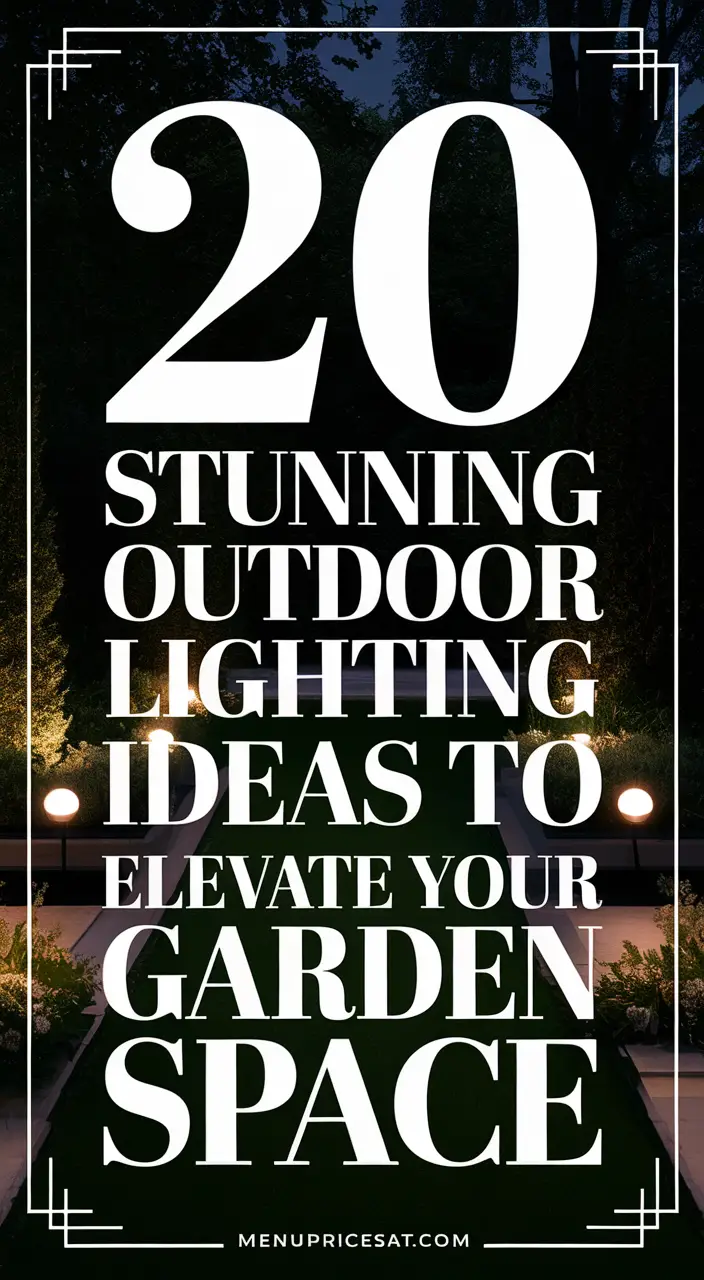 20 Elegant Outdoor Lighting Ideas for Your Garden