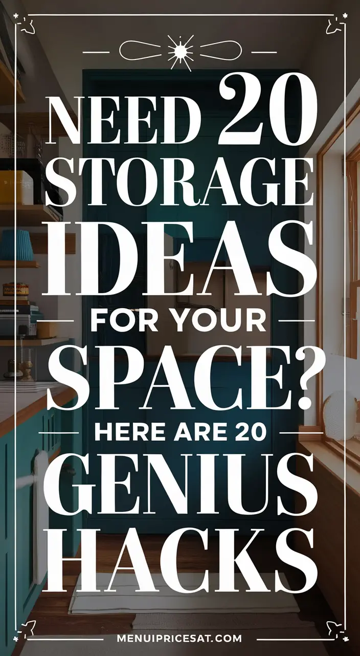20 Genius Small Space Storage Hacks