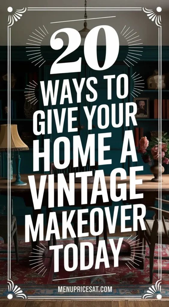 20 Ways to Add Vintage Charm to Your Home