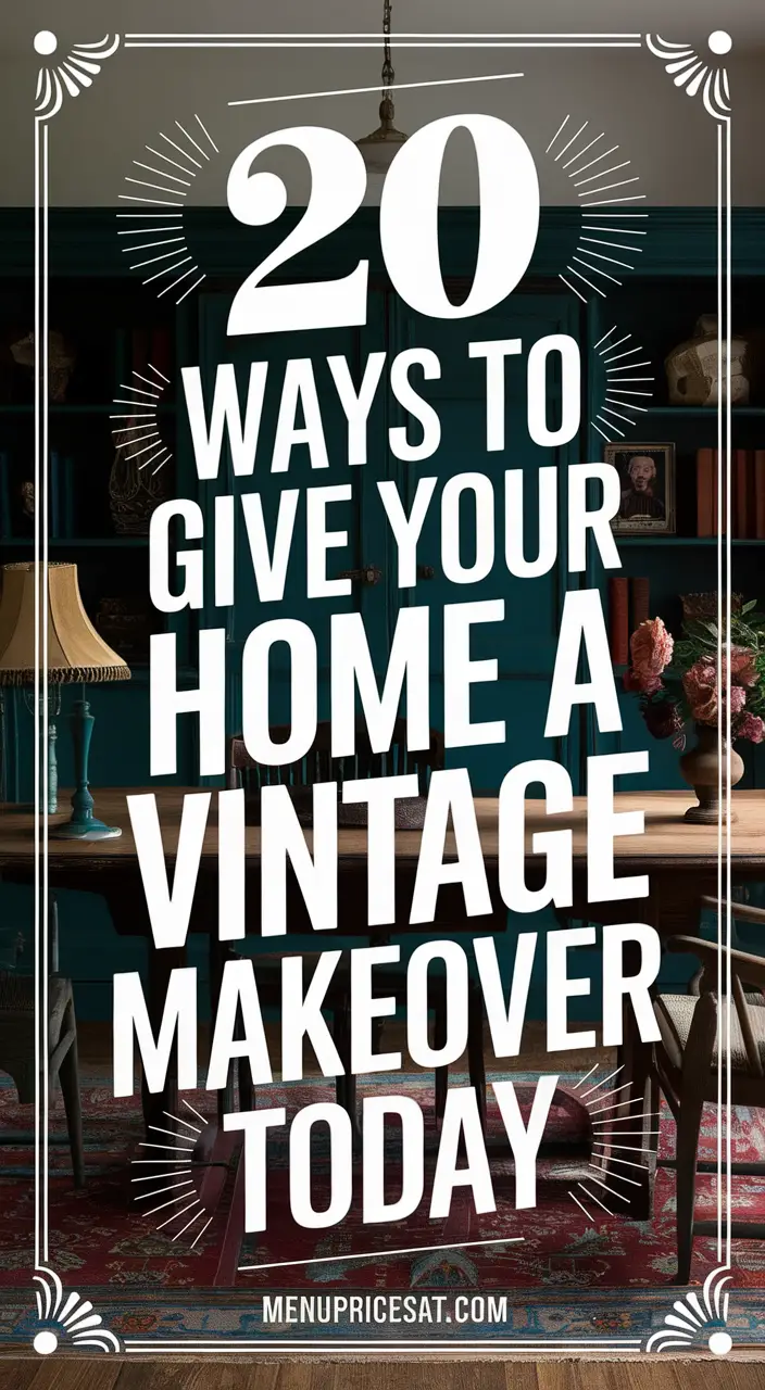 20 Ways to Add Vintage Charm to Your Home