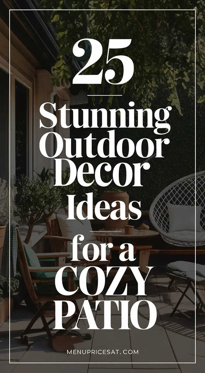 25 Outdoor Decor Ideas to Create a Cozy Patio